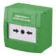 BOUTON POUSSOIR DRE SECOURS VERT